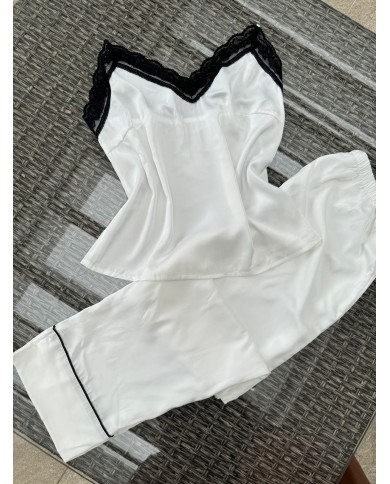 3 piezas de seda italiana, pijama perfecta para todos tus dias