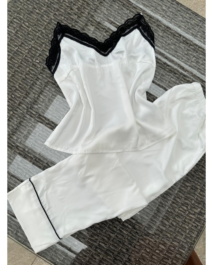 3 piezas de seda italiana, pijama perfecta para todos tus dias